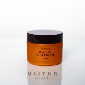 Крем с лошадиным жиром и гиалуроновой кислотой DEOPROCE Horse Oil Hyalurone Cream (50 мл) – Купити в Україні Ulitka Beauty