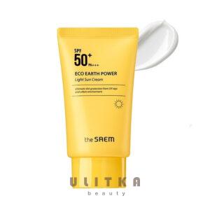Солнцезащитный крем для жирной кожи The Saem Eco Earth Power Light Sun Cream SPF50+ PA+++ (50 гр) – Купити в Україні Ulitka Beauty