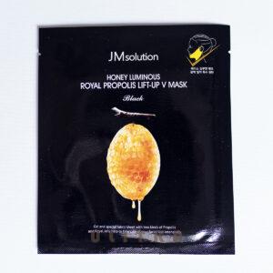 Маска для укрепления контура лица с прополисом JMsolution Honey Luminous Royal Propolis Lift-Up V Mask-Black (25 мл) – Купити в Україні Ulitka Beauty