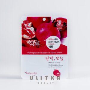 Тканевая маска c экстрактом граната Natureby Pomegranate (23 мл) – Купити в Україні Ulitka Beauty