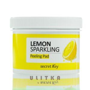 Пилинг диски с лимоном и фруктовыми кислотами Secret Key Lemon Sparkling Peeling Pad (70 шт) – Купити в Україні Ulitka Beauty
