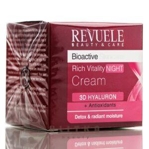 Насыщенный ночной крем с гиалуроновой кислотой Revuele Bioactive Skincare 3D Hyaluron Rich Vitality Night Cream  (50 мл) – Купити в Україні Ulitka Beauty