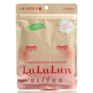 Тканевая маска для цвета лица Персик LULULUN Premium Face Mask Peach (7 шт) – Купити в Україні Ulitka Beauty