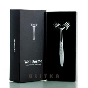 Роликовый массажёр для лица  WellDerma Face Lifting Dark Silver Roller (1 шт) – Купити в Україні Ulitka Beauty