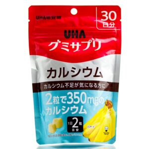 Легкоусваиваемый кальций +  витамин D3 со вкусом банана UHA Gummy Supple (60 шт) – Купити в Україні Ulitka Beauty
