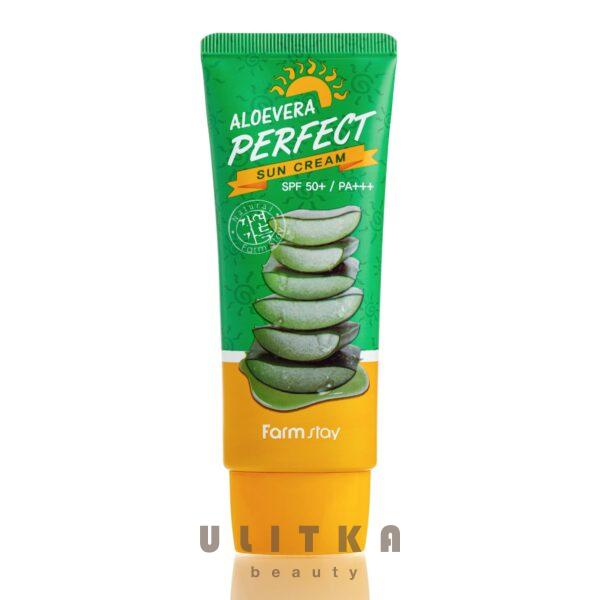 FarmStay Aloevera Perfect Sun Cream SPF50+ PA+++ (70 мл)