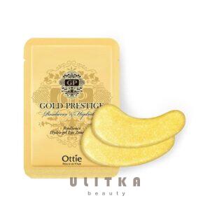 Золотые гидрогелевые патчи для области под глазами Ottie Gold Prestige Resilience Hydrogel Eye Zone Mask (2 шт) – Купити в Україні Ulitka Beauty