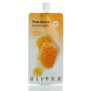 Ночная маска для лица с экстрактом меда Missha Pure Source Pocket Pack Honey (10 мл) – Купити в Україні Ulitka Beauty