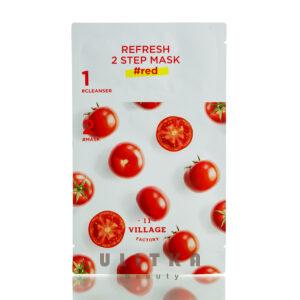 Двухшаговая восстанавливающая маска с томатом Village 11 Factory Refresh 2 Step Mask Red (1 шт) – Купити в Україні Ulitka Beauty