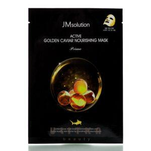 Тканевая маска с золотом и икрой  JMsolution Active Golden Caviar Nourishing Mask Prime (30 мл) – Купити в Україні Ulitka Beauty
