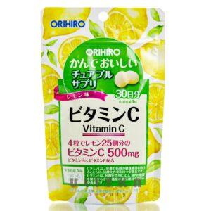 Жевательный витамин С со вкусом лимона Orihiro Vitamin С (120 шт - 30 дн) – Купити в Україні Ulitka Beauty