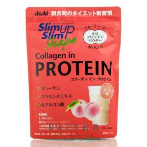 Протеиновый напиток с коллагеном со вкусом персика ASAHI Slim Up Collagen Protein (225 гр) – Купити в Україні Ulitka Beauty