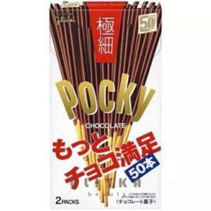 Японские тонкие бисквитные палочки c шоколадом Glico Pocky Chocolate Superthin (20 шт) – Купити в Україні Ulitka Beauty