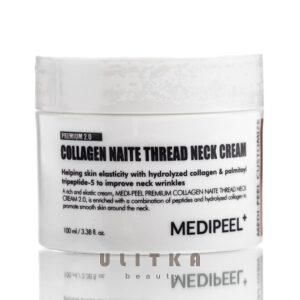 Антивозрастной подтягивающий крем для шеи с пептидами MEDI-PEEL Premium Collagen Thread Neck Cream (100 мл) – Купити в Україні Ulitka Beauty
