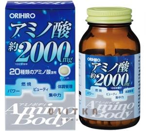 Аминокислоты для активного похудения Orihiro Amino Body 2000 (250 шт - 25 дн) – Купити в Україні Ulitka Beauty