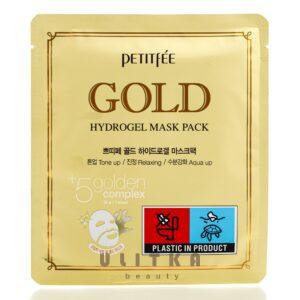 Гидрогелевая маска с золотым комплексом +5 PETITFEE Gold Hydrogel Mask Pack (1 шт) – Купити в Україні Ulitka Beauty