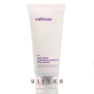 Слабокислотная пенка для чувствительной кожи Celimax Derma Nature Relief Madecica pH Balancing Foam Cleansing (150 мл) – Купити в Україні Ulitka Beauty