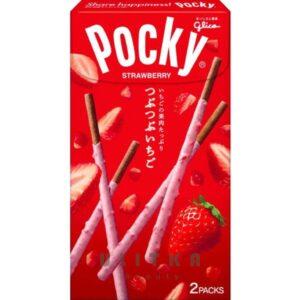 Японские бисквитные палочки с клубничным кремом  Glico Pocky Strawberry (20 шт) – Купити в Україні Ulitka Beauty