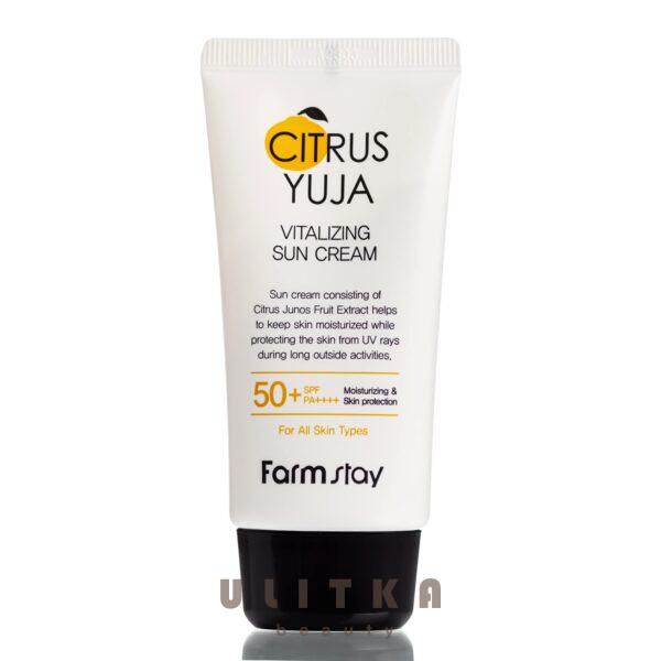 FarmStay Citrus Yuja Vitalizing Sun Cream SPF50+ PA++ (70 мл)