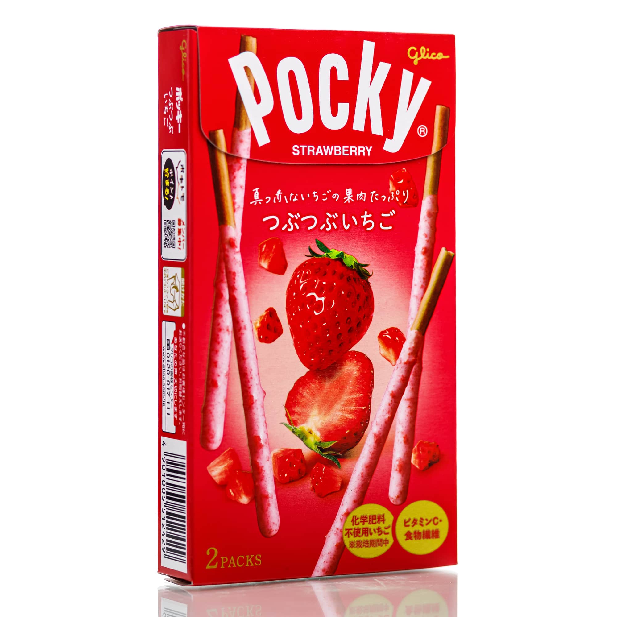 Японские бисквитные палочки с клубничным кремом Glico Pocky Strawberry ...