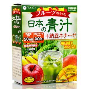 Аодзиру с наттокиназой и фруктами  Fine Japan Fruit Aojiru + Nattokinase  (30 шт - 30 дн) – Купити в Україні Ulitka Beauty