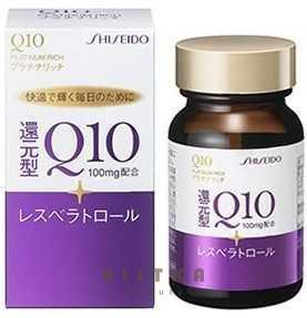 Коэнзим Q10, ресвератрол и витамин Е Shiseido Q10 Platinum Rich (60 шт - 30 дн) – Купити в Україні Ulitka Beauty