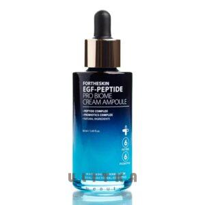 Крем-сыворотка с пептидами Fortheskin EGF-peptide Pro Biome Cream Ampoule (50 мл) – Купити в Україні Ulitka Beauty