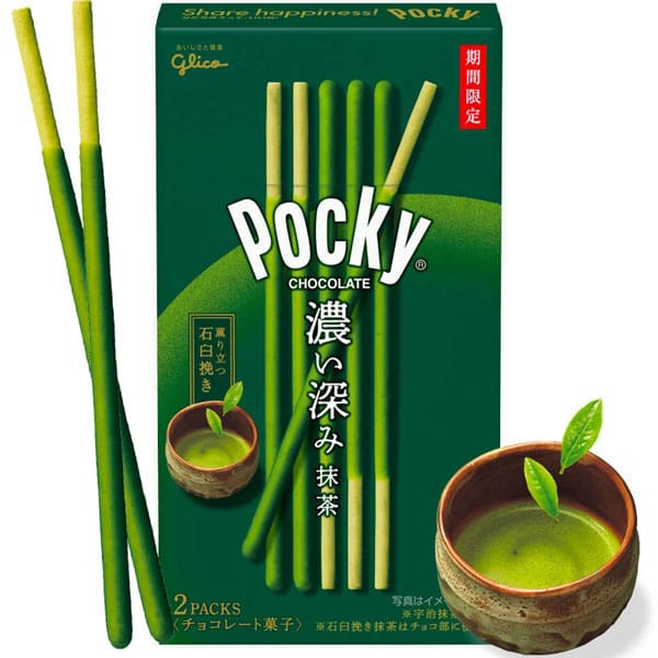 Японские бисквитные палочки со вкусом матча Glico Pocky Matcha (20 шт ...