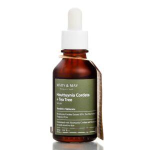 Успокаивающая сыворотка с хауттюйнией и чайным деревом Mary&May Houttuynia Cordata + Tea Tree Serum (30 мл) – Купити в Україні Ulitka Beauty