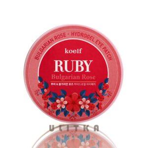 Гидрогелевые патчи с болгарской розой Ruby & Bulgarian Rose Eye Patch KOELF (60 шт) – Купити в Україні Ulitka Beauty