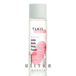 Кислотный тоник для проблемной кожи Tiam AC Fighting AHA BHA PHA Toner (180 мл) – Купити в Україні Ulitka Beauty