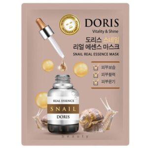 Маска тканевая с муцином улитки Doris Snail Real Essence Mask (25 мл) – Купити в Україні Ulitka Beauty