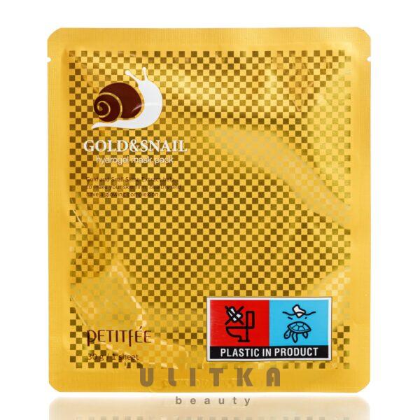 Гидрогелевая маска для лица  с золотом и муцином улитки PETITFEE Gold & Snail Hydrogel Mask Pack (1 шт - 30 гр)