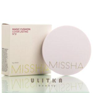 Кушон матирующий для безупречной кожи Missha Magic Cushion Cover Lasting SPF50 PA+++ #21 (15 мл) – Купити в Україні Ulitka Beauty