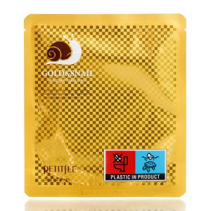 Гидрогелевая маска для лица  с золотом и муцином улитки PETITFEE Gold & Snail Hydrogel Mask Pack (1 шт - 30 гр) – Купити в Україні Ulitka Beauty