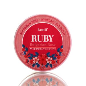 Гидрогелевые патчи с болгарской розой Ruby & Bulgarian Rose Eye Patch KOELF (60 шт) – Купити в Україні Ulitka Beauty