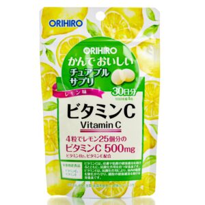 Жевательный витамин С со вкусом лимона Orihiro Vitamin С (120 шт - 30 дн) – Купити в Україні Ulitka Beauty