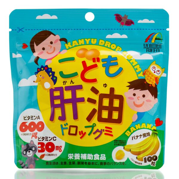 C + Омега 3 со вкусом банана UNIMAT RIKEN Kids Vitamins (100 шт)