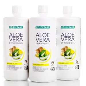 Питьевой Гель Алоэ Вера Имбирь для иммунитета Набор 3 шт.  LR Aloe Vera Immune Plus (3*1000 мл) – Купити в Україні Ulitka Beauty