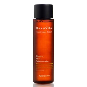 Увлажняющий тонер с бакучиолом и витаминами C и E Thank You Farmer BaKuVita Treatment Toner (200 мл) – Купити в Україні Ulitka Beauty