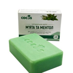 Мыло ручной работы мята и ментол  Cocos (130 гр) – Купити в Україні Ulitka Beauty