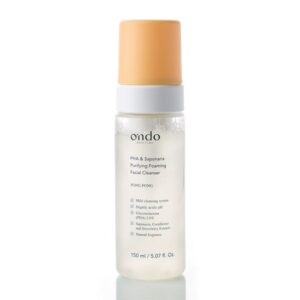 Мягкая пенка с глюконолактоновой кислотой и сапонарией  Ondo Beauty 36.5 PHA & Saponaria Purifying Foaming Facial Cleanser (150 мл) – Купити в Україні Ulitka Beauty