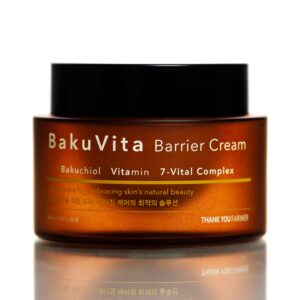 Барьерный крем с бакучиолом и витаминами C и E  Thank You Farmer BakuVita Barrier Cream (50 мл) – Купити в Україні Ulitka Beauty