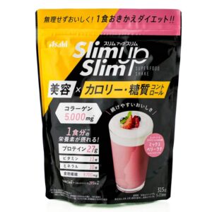 Протеиновый фруктовый диетический коктейль с коллагеном Asahi Slim up slim (300 гр - 30 дн) – Купити в Україні Ulitka Beauty
