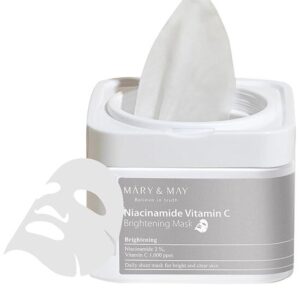 Осветляющие тканевые маски с ниацинамидом Mary&May Niacinanide Vitamin C Brightening Mask (30 шт) – Купити в Україні Ulitka Beauty