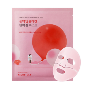 Гелевая маска с коллагеном  Round Lab Camellia Deep Collagen Firming Gel Mask  (1 шт - 34 мл) – Купити в Україні Ulitka Beauty