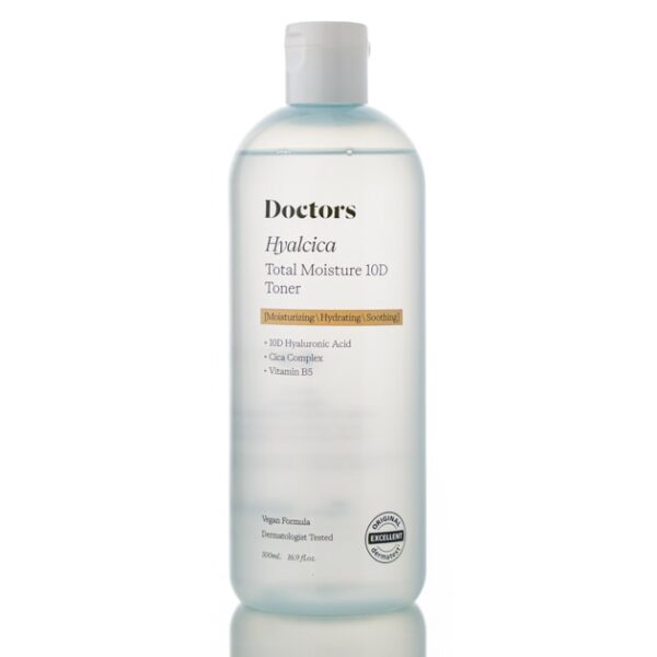 10 формами гиалуроновой кислоты и центеллой Doctors Hyalcica Total Moisture 10 D Toner (500 мл)