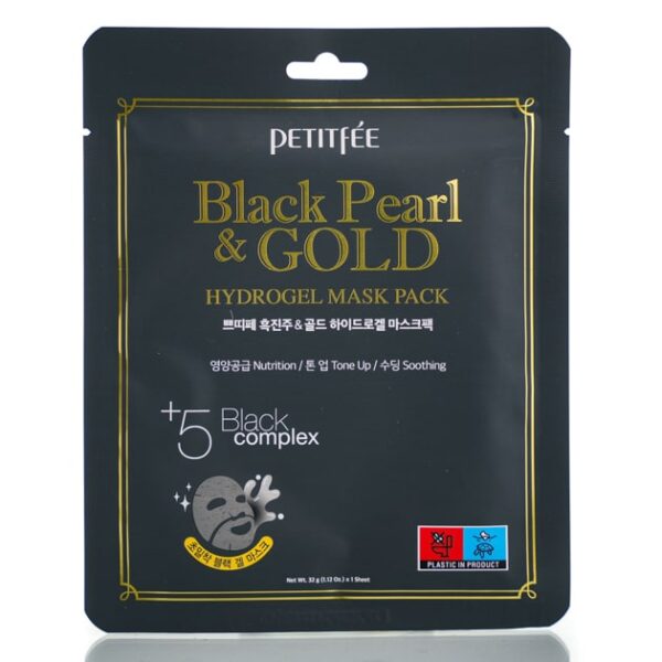 Petitfee Black Pearl Gold Hydrogel Mask (1 шт - 32 мл)