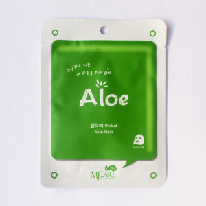 Тканевая маска с алое MJ Care Aloe Mask (25 мл) – Купити в Україні Ulitka Beauty