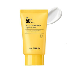 Солнцезащитный крем для жирной кожи The Saem Eco Earth Power Light Sun Cream SPF50+ PA+++ (50 гр) – Купити в Україні Ulitka Beauty
